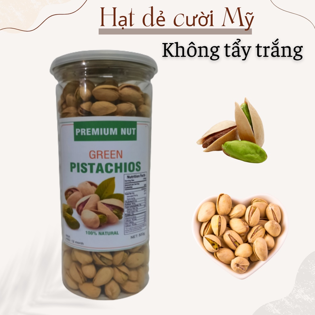 500g Hạt dẻ cười mỹ không tẩy trắng