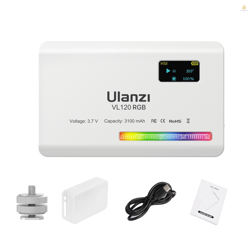 khuyến mãi giá thấp)Đèn Led RGB 20 hiệu ứng ánh sáng Ulanzi Vl120 2500k-9000k Cri95