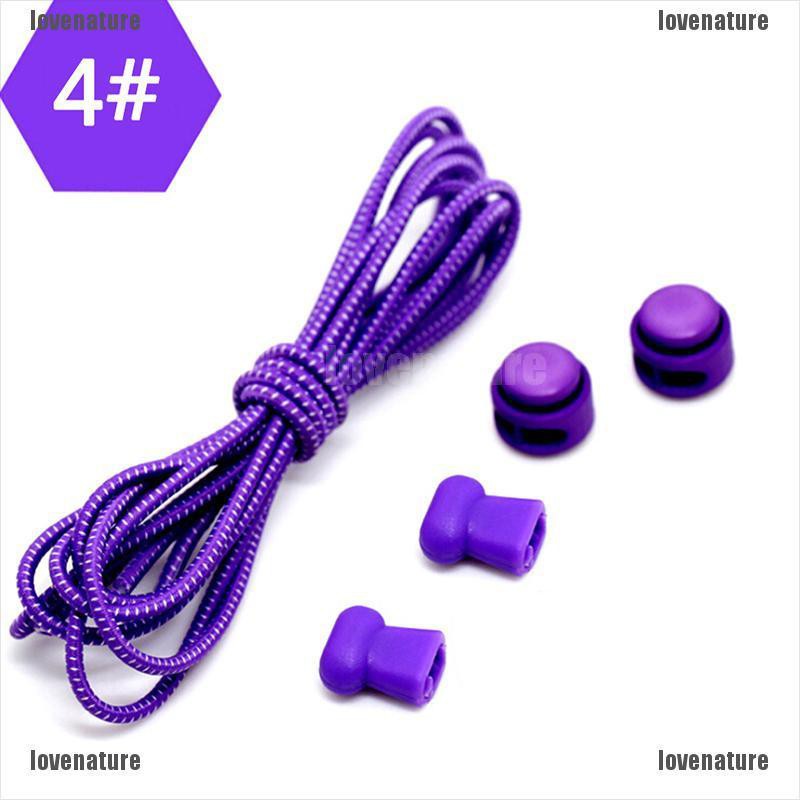 [LOVE] 1Pair Elastic shoelaces lock laces no tie triathlon jogging elasticated lace [OL]