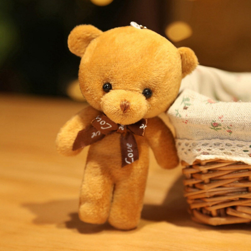 1 móc khóa gấu bông chất liệu PP cotton mềm dễ thương
