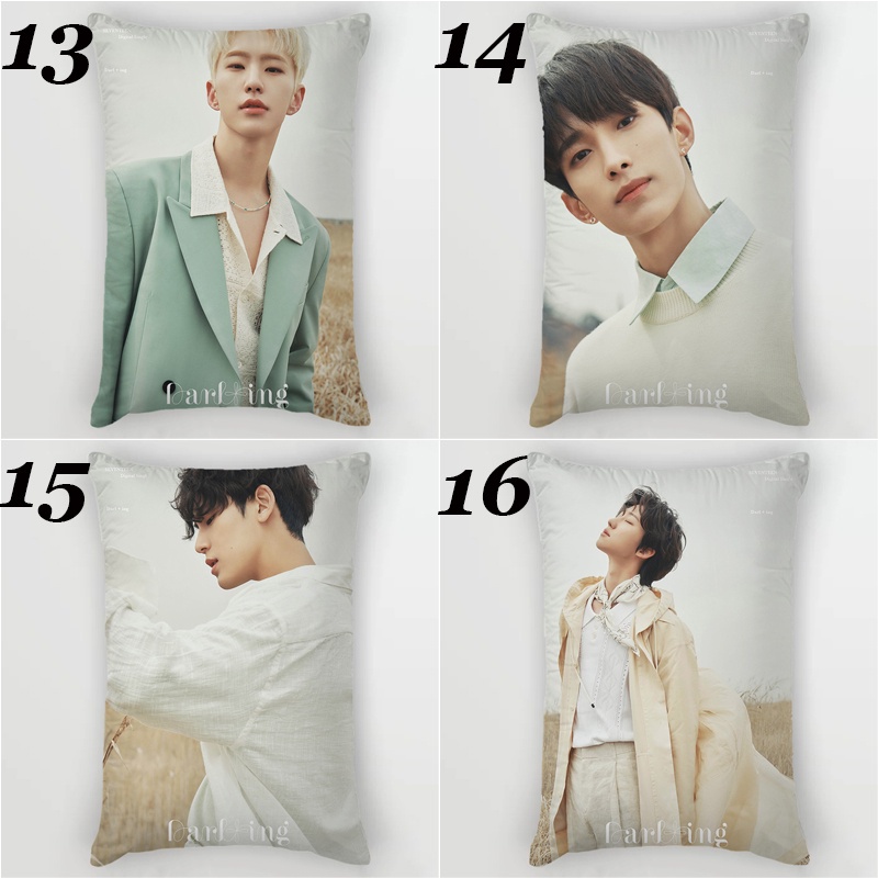Vỏ Gối Hình Chữ Nhật In Hình Nhóm SEVENTEEN Hai Mặt Trang Trí Nhà Cửa