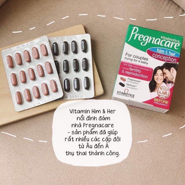 Vitamin pregnacare him her cho cả vợ cả chồng
