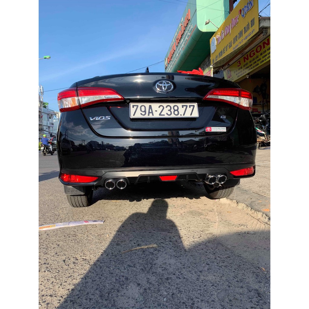 Lip chia pô xe TOYOTA VIOS 2014- 2023 , NHỰA  ABS mạ crom, độ bền cao, dễ dàng lắp đặt