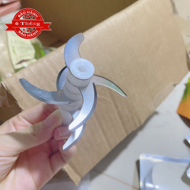 Máy xay đa năng Hattiecs bản nâng cấp 6 lưỡi chính hãng- Máy xay cho bé ăn dặm, máy xay thịt, rau củ quả