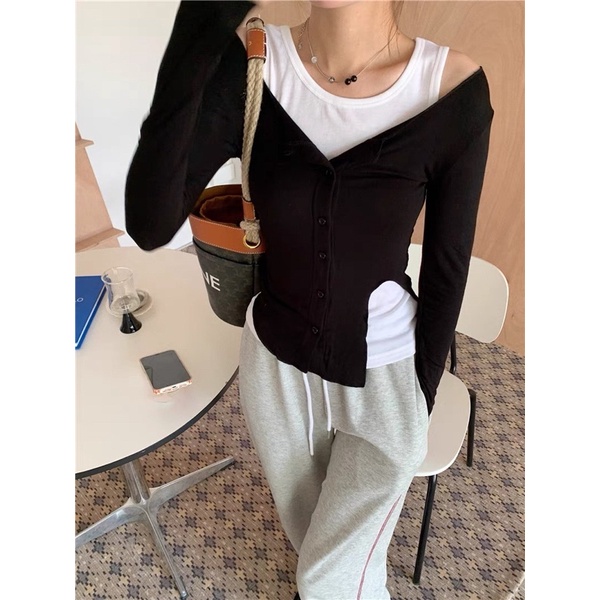 Áo thun nữ tay dài có lót áo 3 lỗ bên trong, áo kiểu kín đáo xin xắn không hở, thun thoáng mát - clothing for girl
