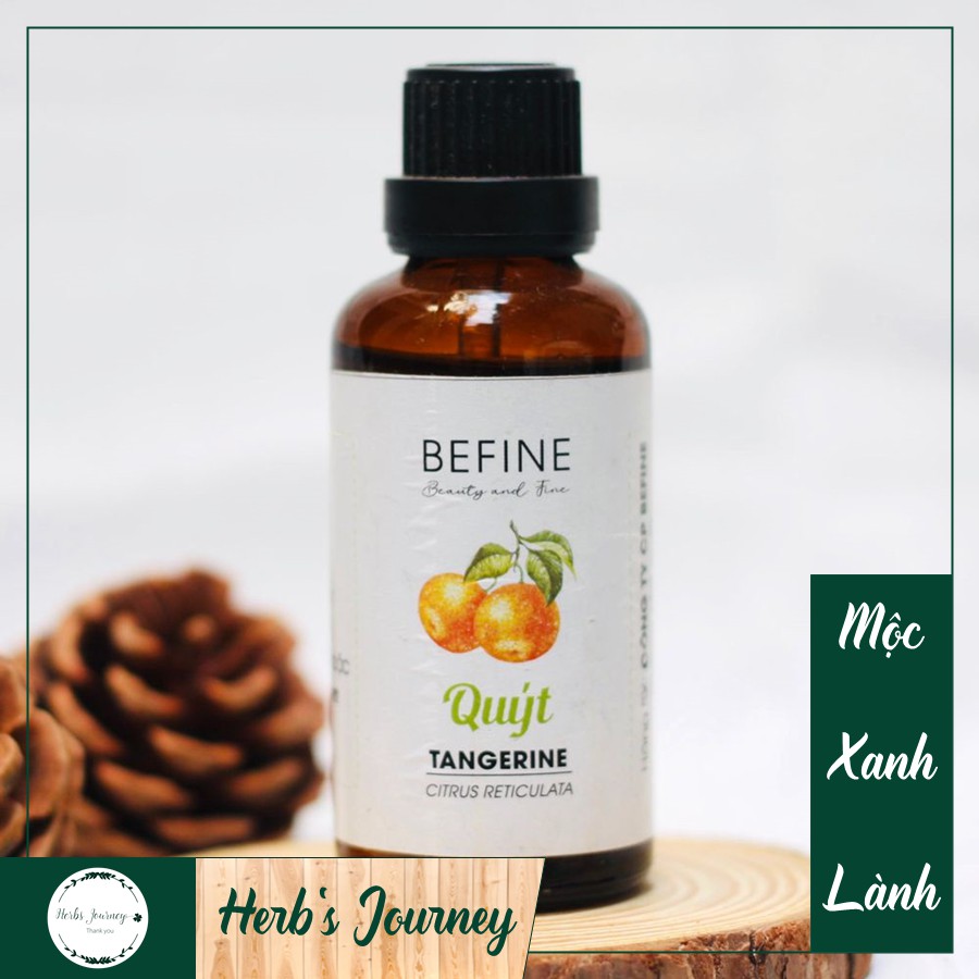 Tinh dầu vỏ quýt nguyên chất - BEFINE - Tinh dầu cao cấp chưng cất từ tự nhiên - Thơm phòng khử mùi