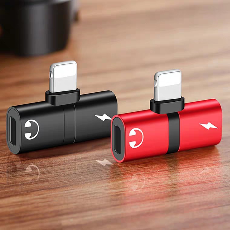 Jack chia 2 cổng cáp sạc và tai nghe airpod bluetooth Lightning Splitter cho điện thoại iphone pin dự phòng - Shin Case