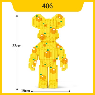 Mô Hình Lắp Ráp Lego 3D BEARBRICK - BST Bearbrick Size 35cm (Có Ngăn Kéo)