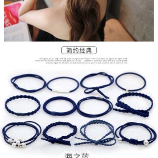 Hộp 12 Chun Buộc Tóc Hàn Quốc