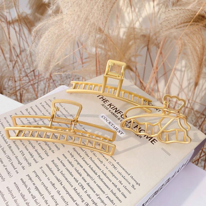 Kẹp Tóc Kim Loại Màu Vàng Thời Trang Hàn Quốc