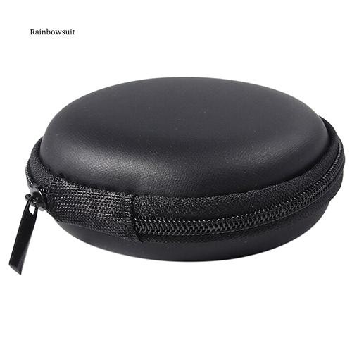 Túi đựng tai nghe dây cáp dạng tròn đen bền