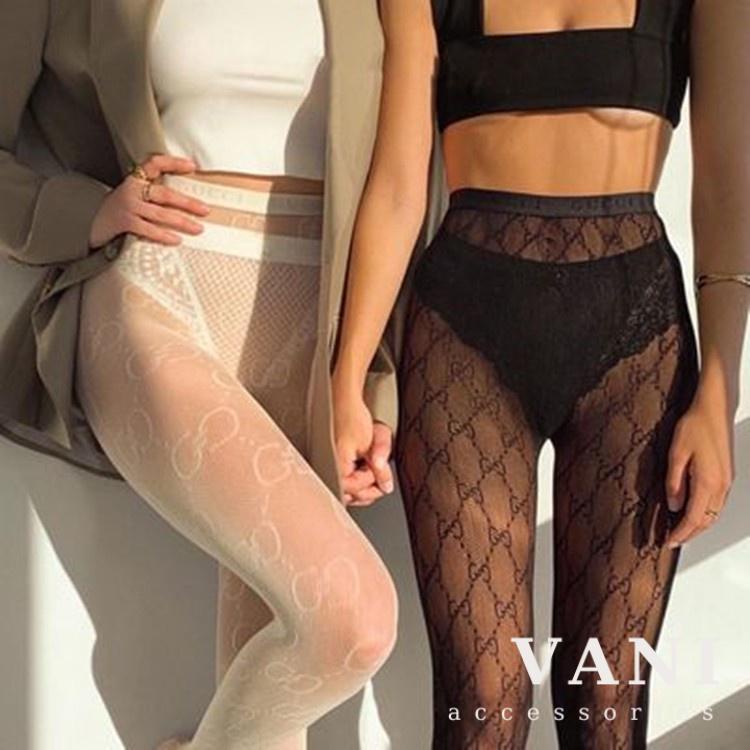 Quần Tất Vớ Ren Mỏng Mịn Họa Tiết Chữ Gc - Vani Store [Tat00129]