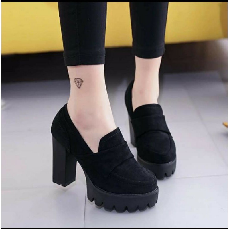 Giày Học Sinh Nhật / Oxford Ulzzang Đế Cao Da Nhung