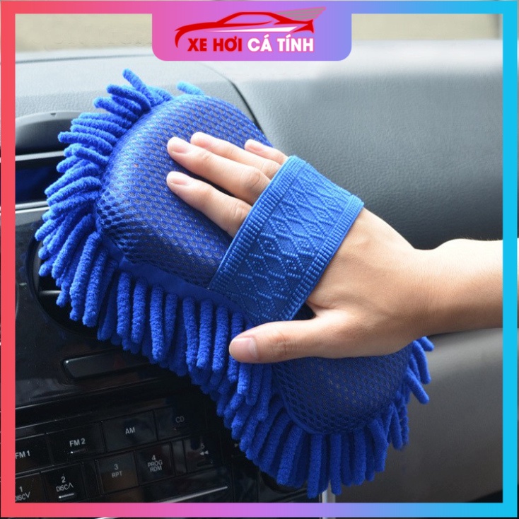 Găng Tay (mút) chuyên dụng lau rửa oto, xe hơi dạng xúc tu kiểu bạch tuộc tạo bọt xà phòng tốt