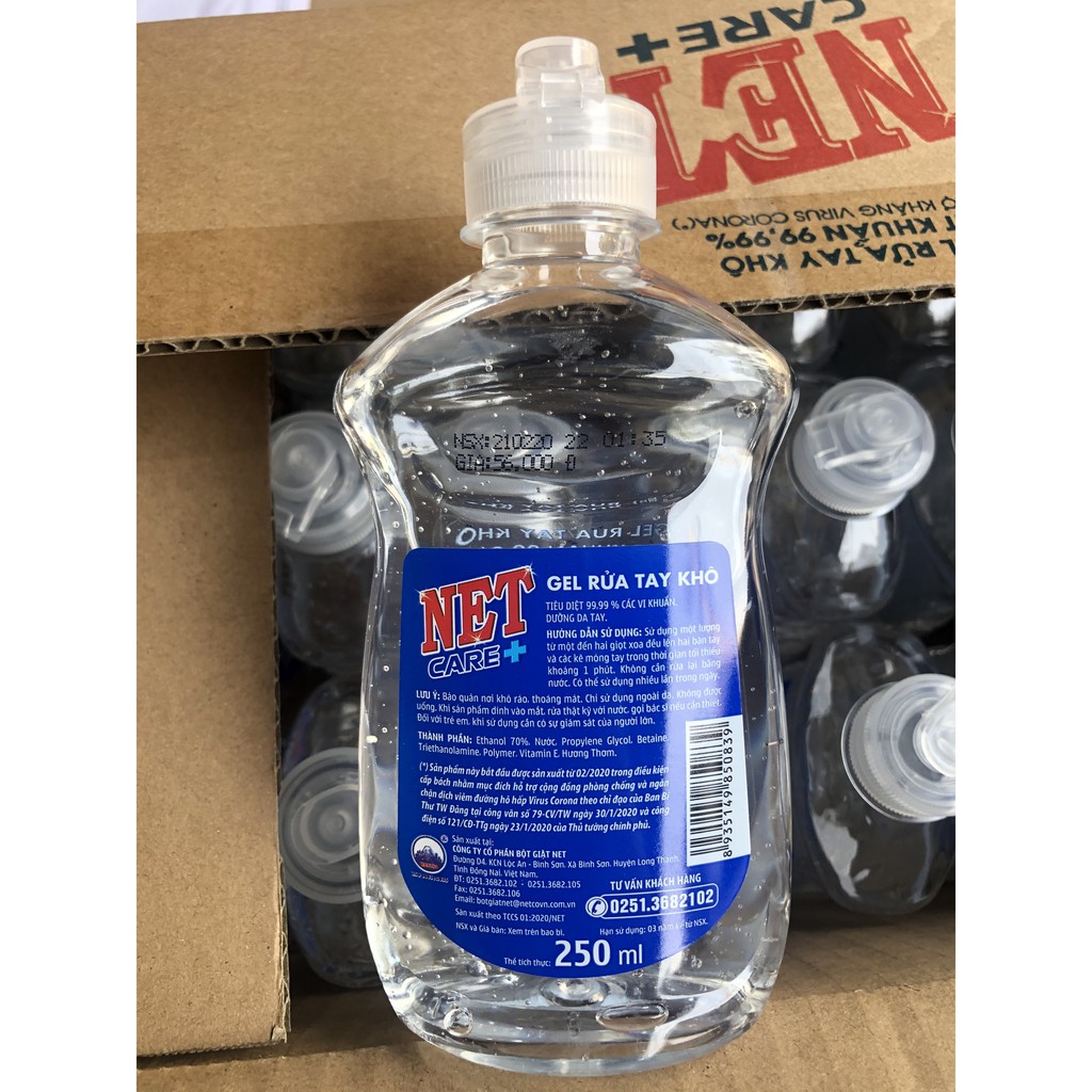 Gel rửa tay khô Net 250ml sạch khuẩn 99.99% | BigBuy360 - bigbuy360.vn