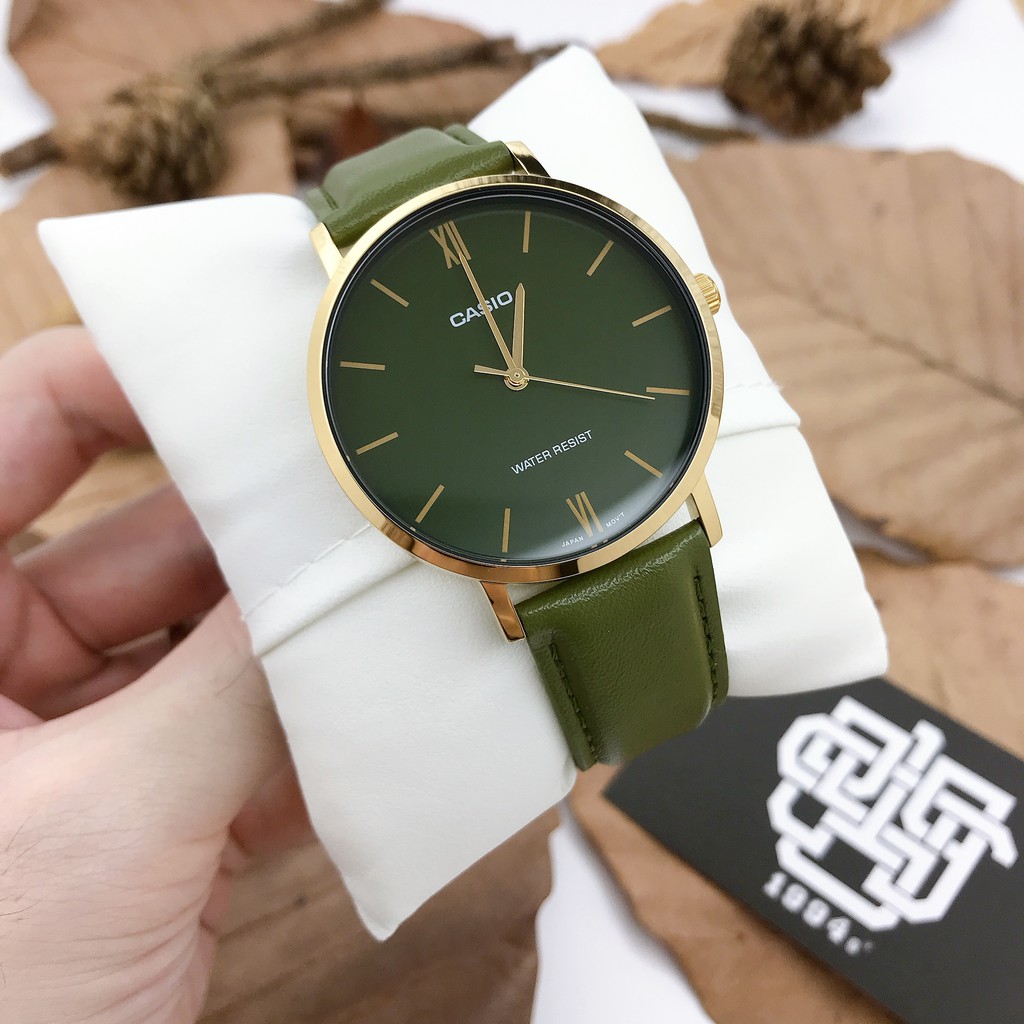 Đồng hồ nam Casio MTP-VT01 / MTP-VT01GL-2B dây da, size 40mm, chống nước 50m, hàng chính hãng