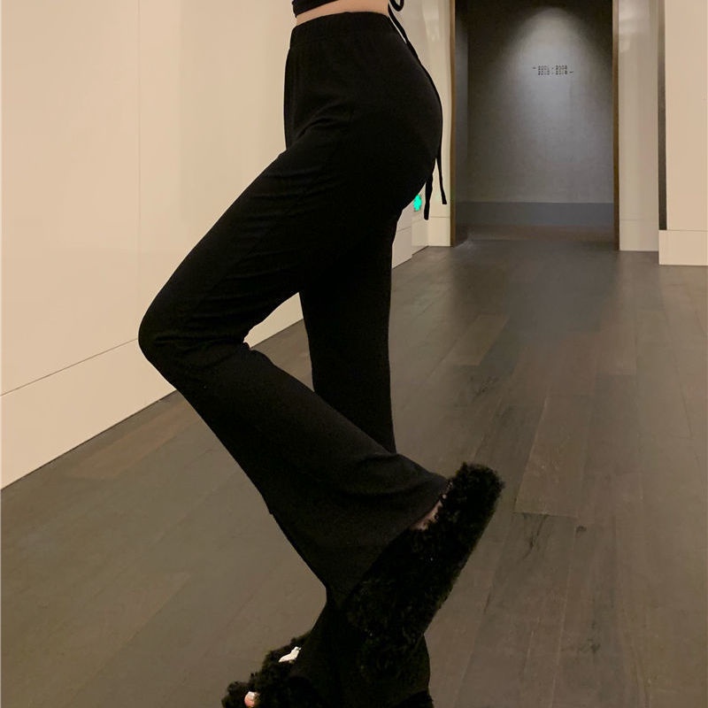 COZOK Set Áo Thun Tay Ngắn Hở Lưng + Quần Dài Lưng Cao Thời Trang Nữ