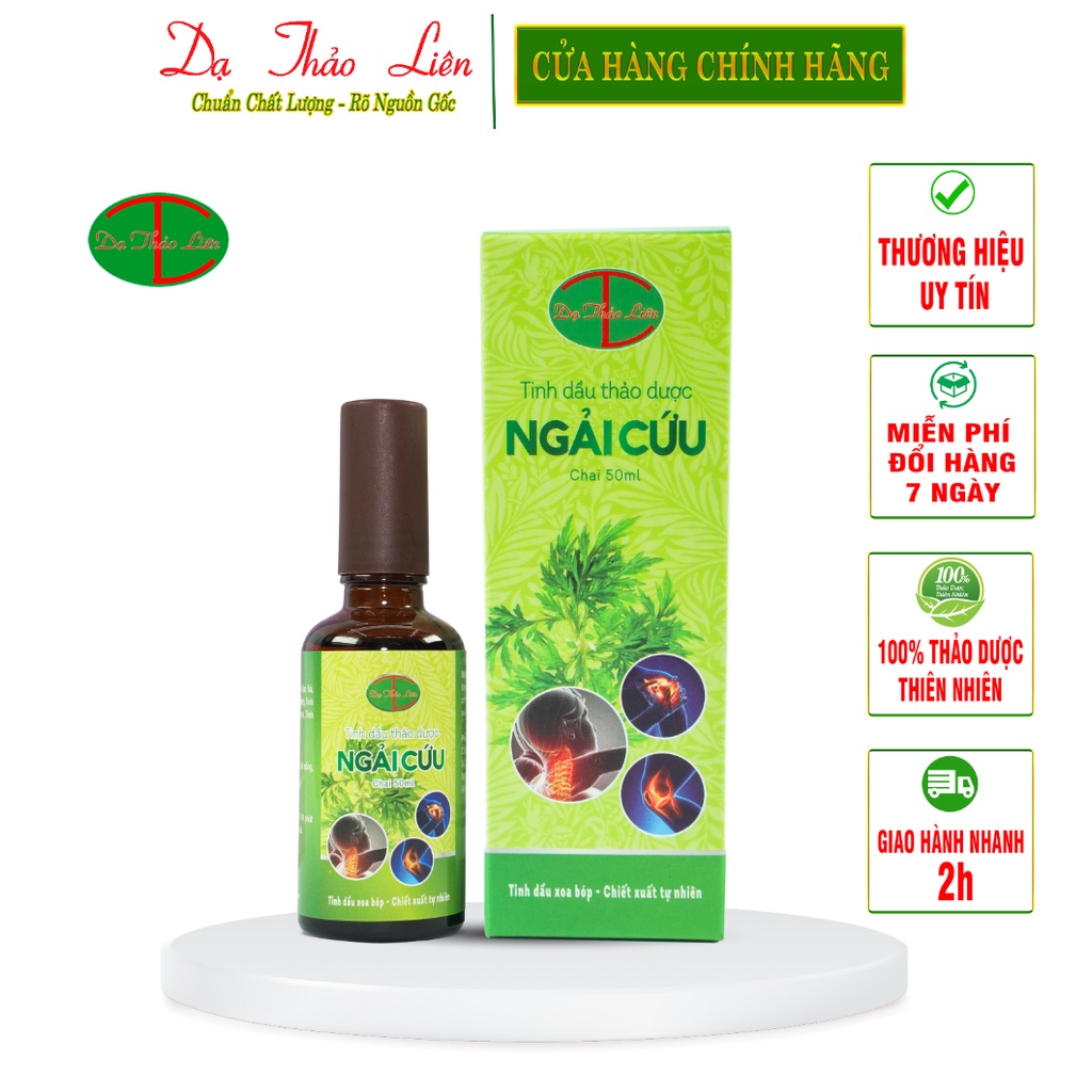 Tinh Dầu Ngải Cứu Dạ Thảo Liên 100% Thảo Dược Thiên Nhiên 50ml | 100% Natural Herbal Wormwood Essential Oil 50ml