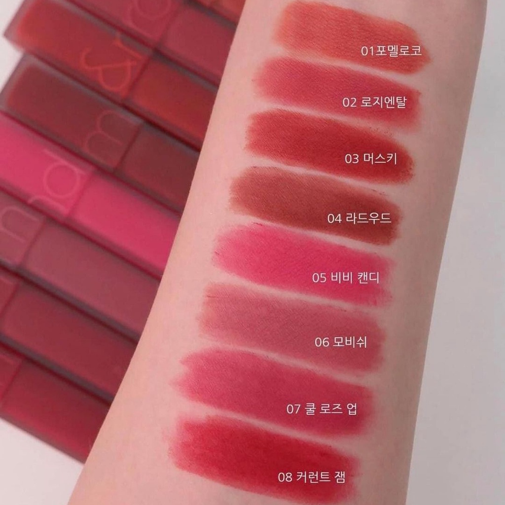 Son kem bóng ROMAND Dewy Ful Water Tint mềm mướt căng mọng mịn môi ROMA18