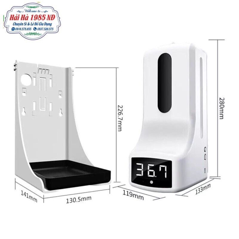 Máy  k9 pro Plus  tích hợp 2 trong 1 đo nhiệt độ và phun cảm ứng rửa tay khử trùng tự động,