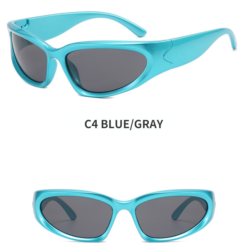 (JIUERBA) Kính Mát Thời Trang Công Nghệ Phương Tây Millennium Futuristic Punk