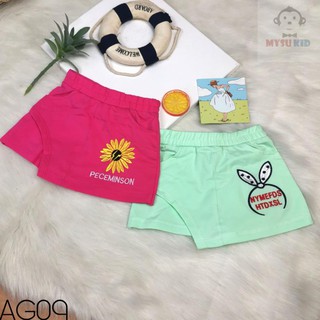 [9 - 20kg] Quần giả váy cotton 4 chiều,thêu họa tiết dễ thương cho bé gái ⚡