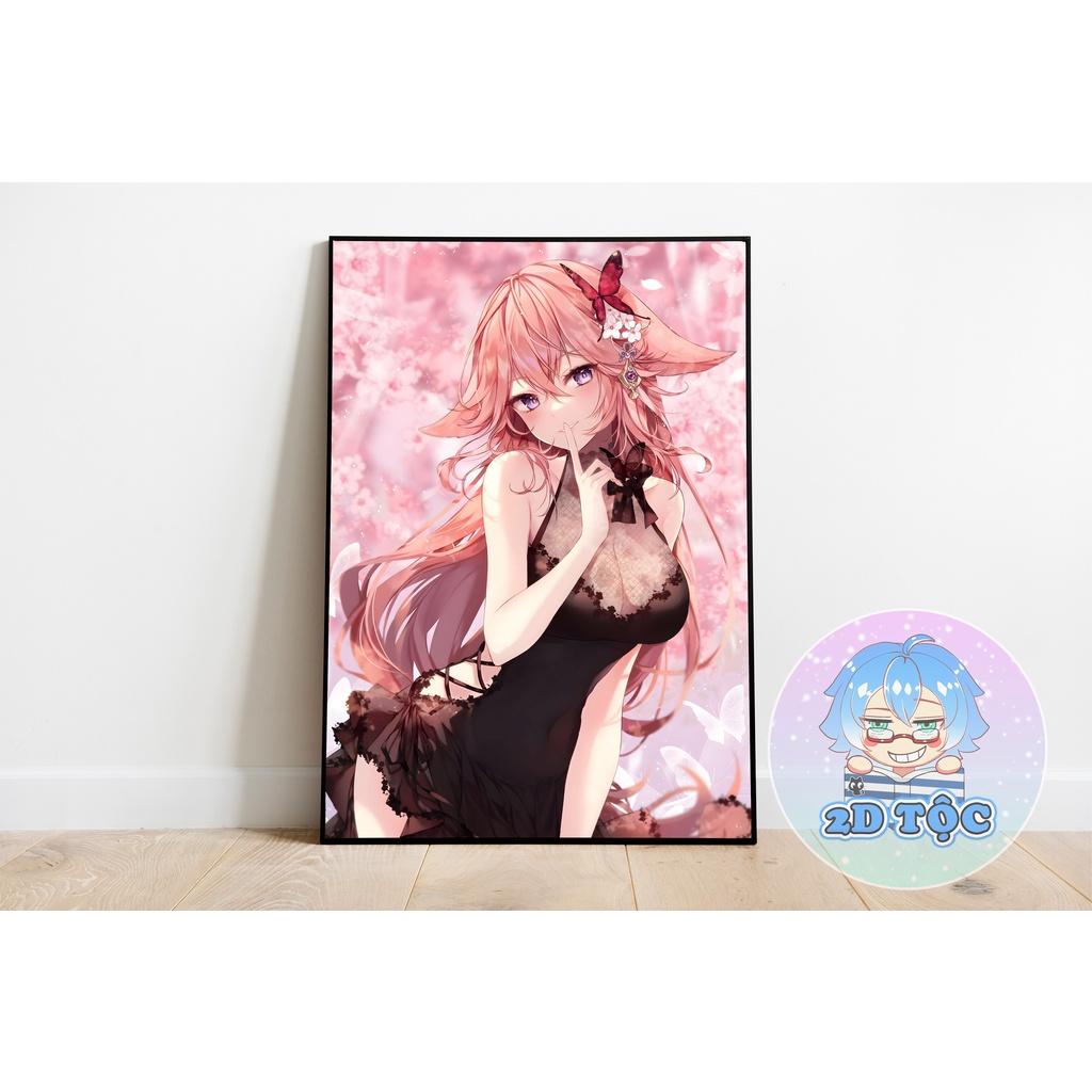TRANH POSTER A3 GIẤY CHẤT LƯỢNG CAO YAE MIKO (7) GAME GENSHIN IMPACT  - 2D TỘC SHOP