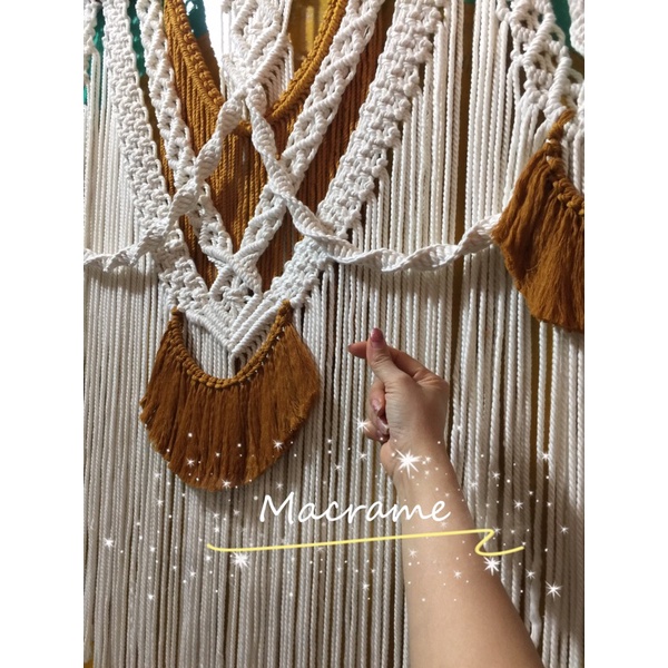 Mành macrame làm theo yêu cầu kt 120*110