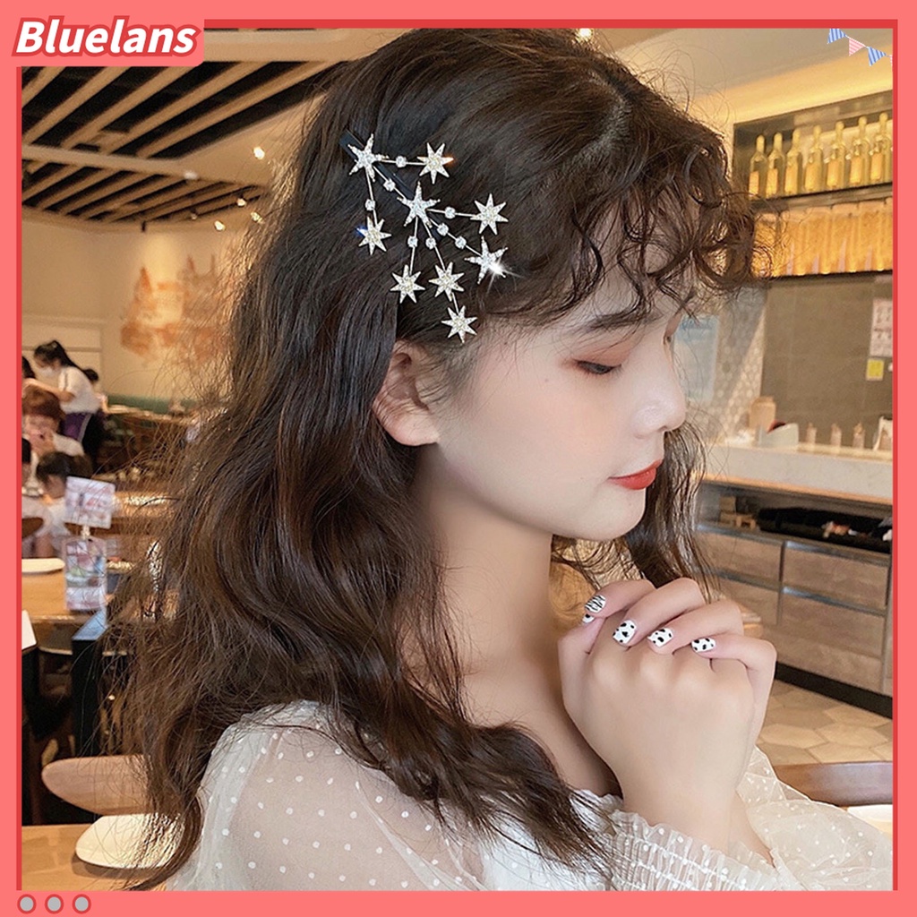 Kẹp Tóc Hình Ngôi Sao Đính Đá Lấp Lánh Thời Trang 48h