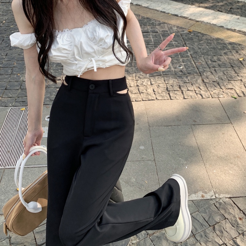 Quần XIAOZHAINV thiết kế ống rộng thời trang mùa hè đơn giản dành cho nữ