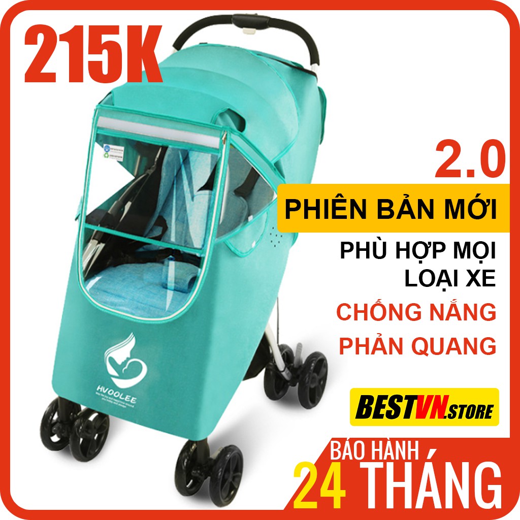 [PHÙ HỢP MỌI LOẠI XE] Áo Mưa Trùm Xe Đẩy Cho Bé, Chống Nước, Chống Nắng Nóng