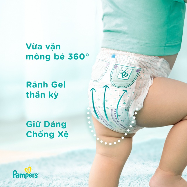 Thùng Tối Ưu Phí Vận Chuyển 3 Gói Tã Quần PAMPERS Giữ Dáng Mega Box M180/L162/XL144