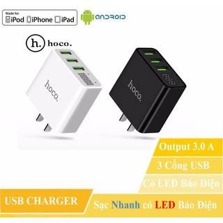CỦ SẠC NHANH HOCO C15 CÓ ICD - CÓC SẠC 5V/3A