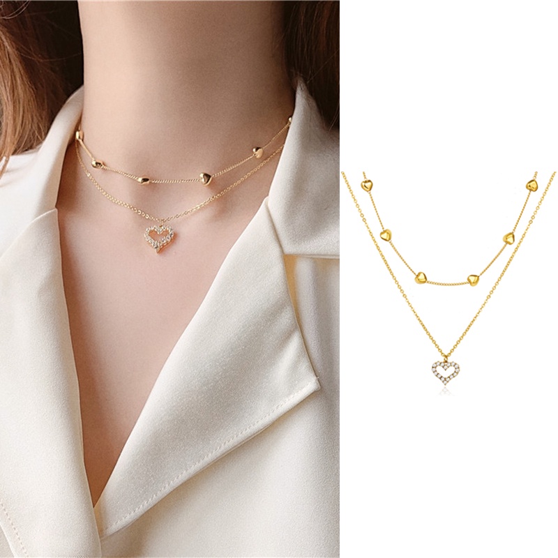 iF YOU Vòng cổ màu vàng bạc thiết kế thời trang Hàn Quốc cho nữ