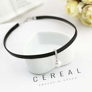 Vòng cổ choker cao cấp đính hạt châu dễ thương style hàn quốc - namimi