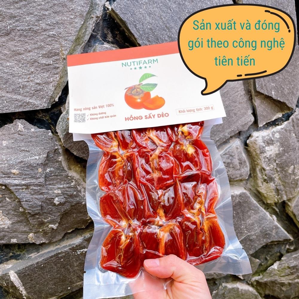 Hồng sấy dẻo chẻ đôi 300gr, hồng sấy khô không đường đặc sản đà lạt