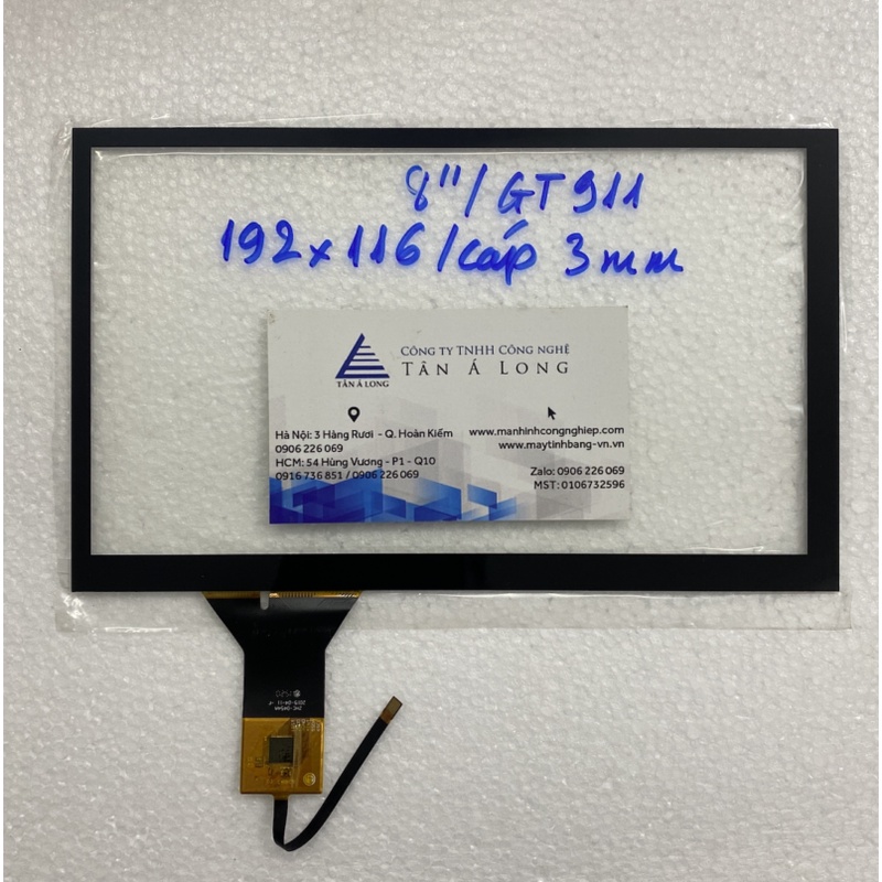 Tấm cảm ứng công nghiệp 8.0 inch chíp GT911/ 192x116mm/ cáp 6 chân( 3mm) | BigBuy360 - bigbuy360.vn