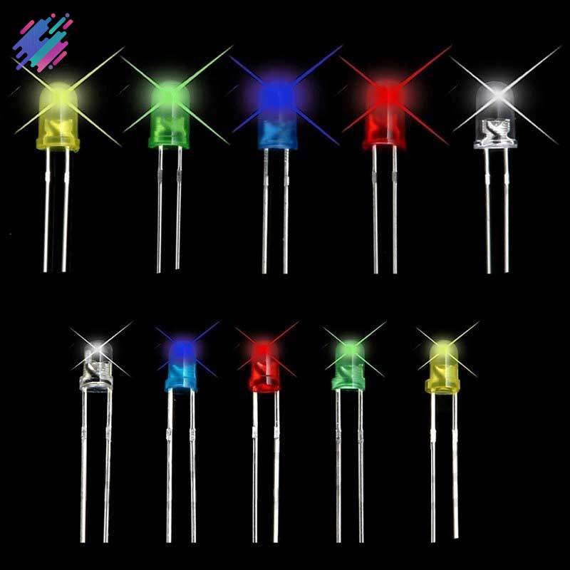 Set 300 điốt bóng đèn LED 3mm 5mm nhiều màu độc đáo xinh xắn