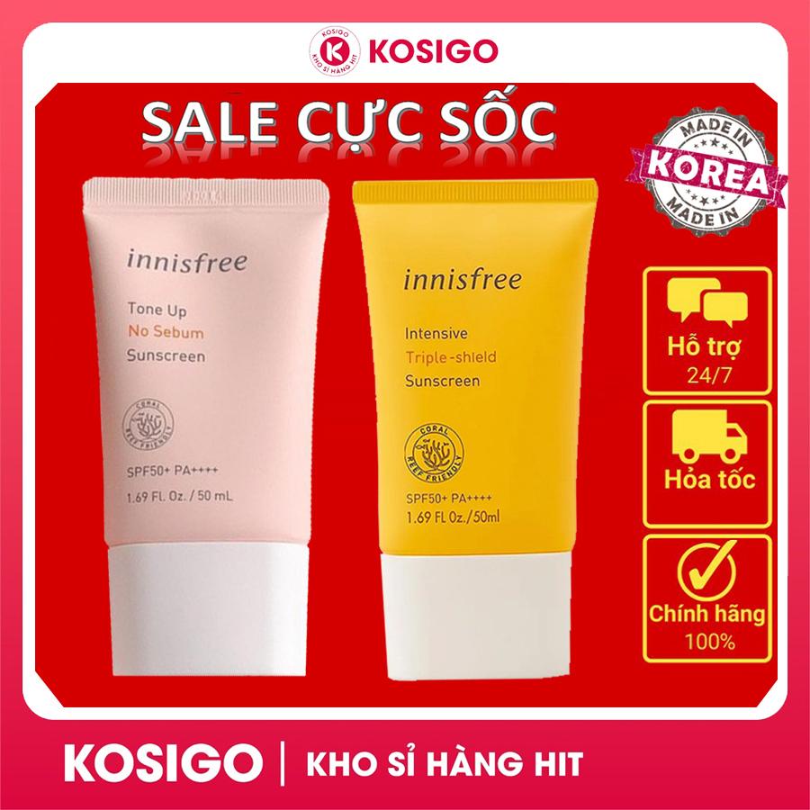 Kem Chống Nắng Innisfree Hồng và Vàng Sunscreem 50ml SPF50+ PA++++