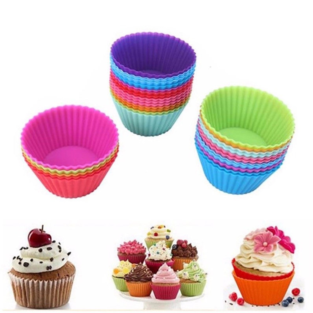 6/12 Đế silicone làm bánh cupcake có thể tái sử dụng