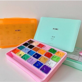   DA ĐEN  Màu Gouache Himi Thạch 18 24 56 Màu Hộp Nhựa 