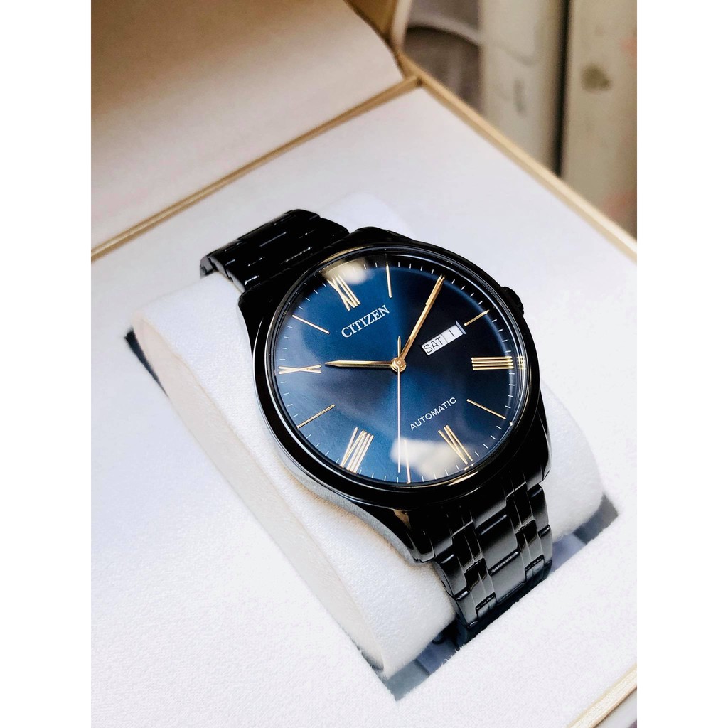 Đồng hồ Nam CITIZEN NH8365-86M Chính Hãng Automatic Full Đen Dây Kim Loại