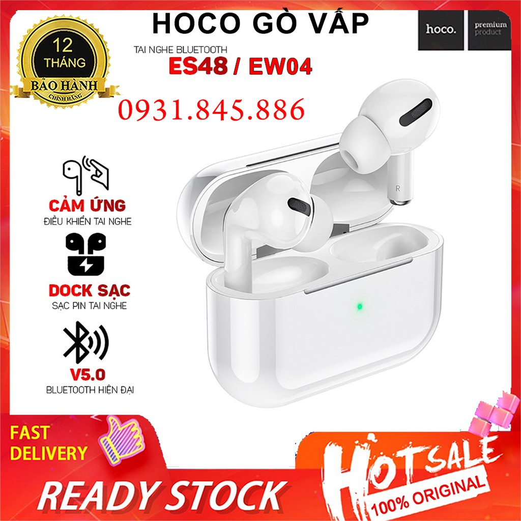 ⚡NowShip Mới⚡ Tai Nghe Âm Thanh Hay Airpods Pro Bluetooth True Wireless Hoco ES48 Phân Phối Chính Hãng Hoco