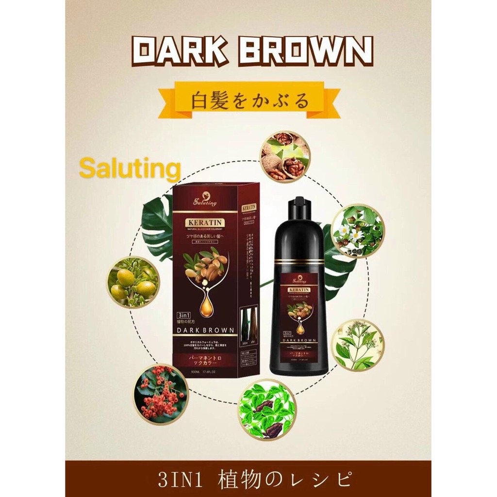 DẦU GỘI PHỦ BẠC NÂU +ĐEN KERATIN, DẦU GỘI PHỦ BẠC KERATIN CAO CẤP 500ML TẶNG KÈM MŨ | BigBuy360 - bigbuy360.vn