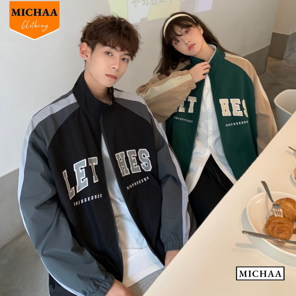 Áo Khoác Bomber Dù LETHES Nam Nữ Form Rộng 2 Lớp, Áo Khoác Ulzzang Unisex Bóng Chày Thời Trang - MICHAA