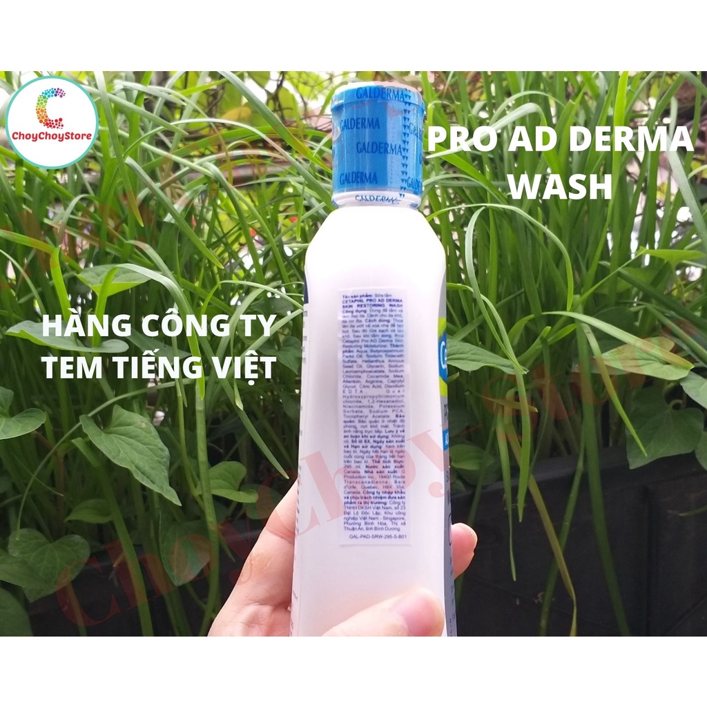 [CHÍNH HÃNG CÓ TEM] CETAPHIL Pro Ad Derma Wash 295ml - Sữa tắm dành cho da cơ địa, khô