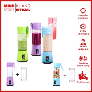 Máy Xay Sinh Tố Đa Năng Mini cầm tay HM 03 - 6 Lưỡi Sử Dụng Sạc Pin Tiện Dụng