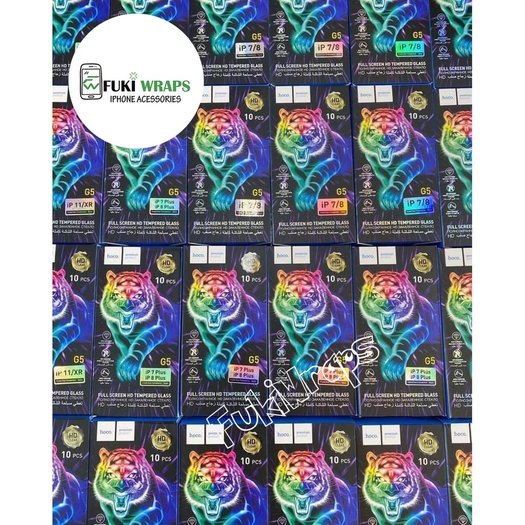 Kính cường lực FULL Màn Hình Hoco G5 cho 7Plus 8Plus XR 11 11PROMAX 12 12Pro 12ProMax 13ProMax FUKISHOP