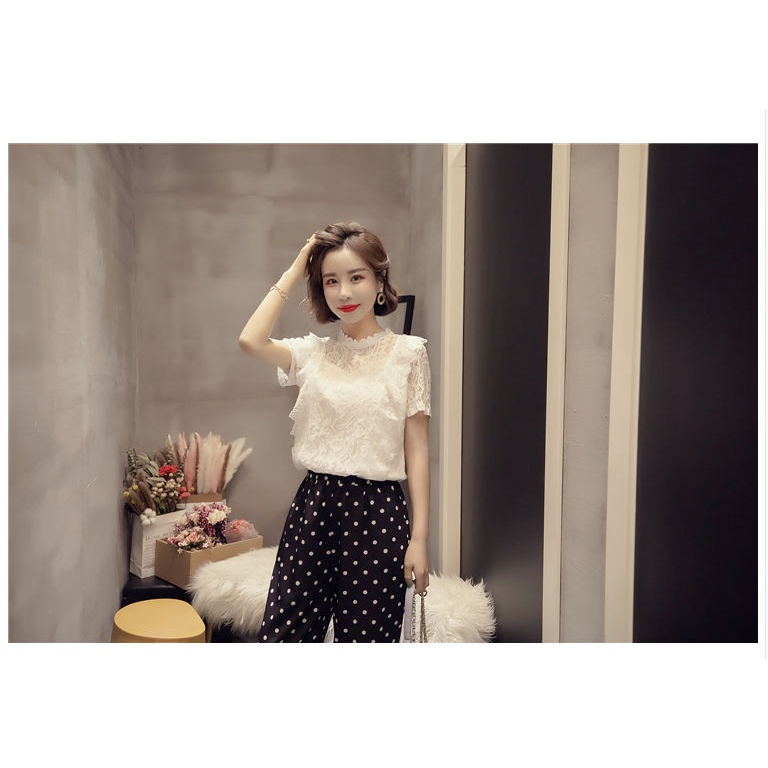 Áo sơ mi ngắn tay voan nữ thời trang mùa hè