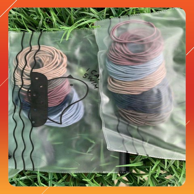 SET 100 THUN CỘT TÓC SIÊU DAI (TÚI ZIP)